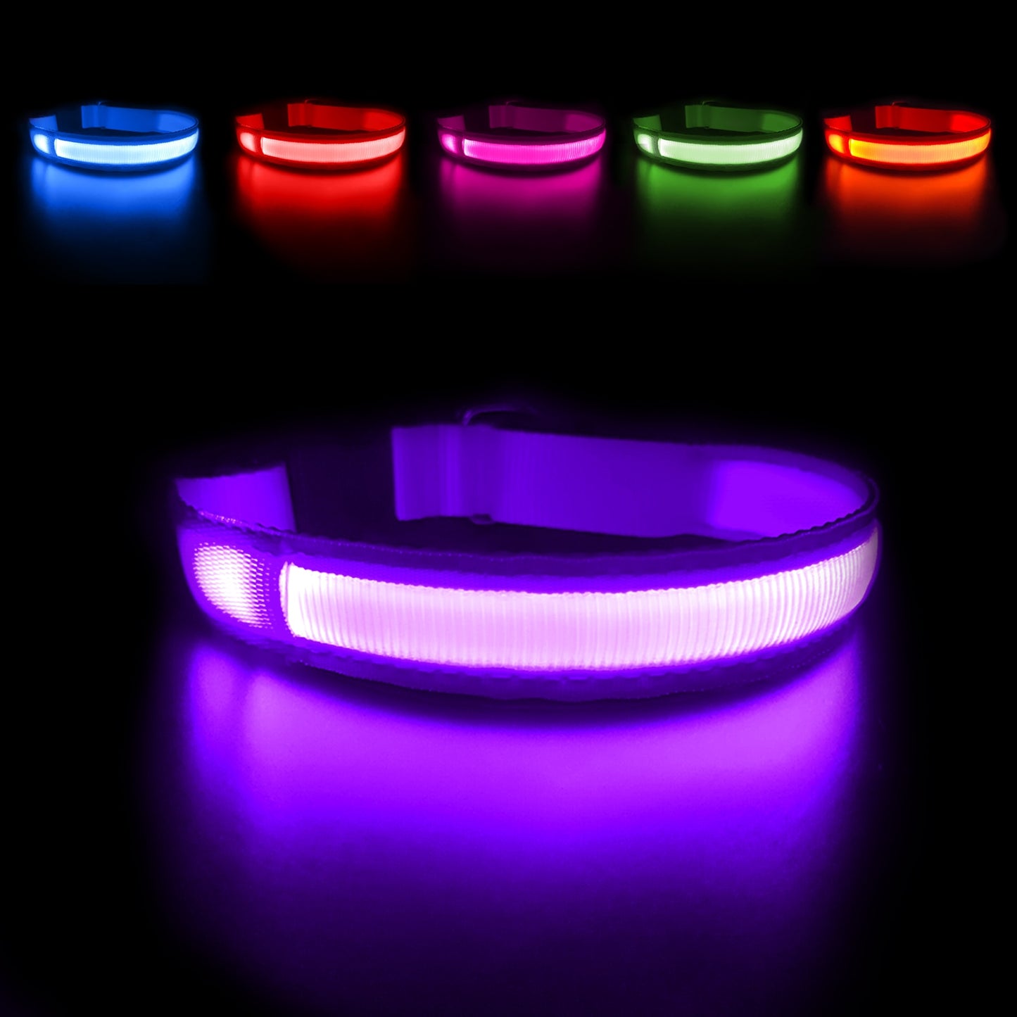 MASBRILL Dog Collar Luminous Pet Supplies Dog Collar Waterpoof Safety Collars dropship