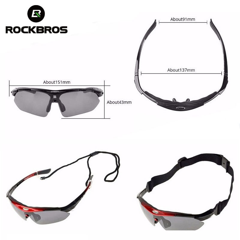 ROCKBROS Cycling Polarized glasses Bike Photochromic Outdoor Sports Sunglasses MTB PC Goggles