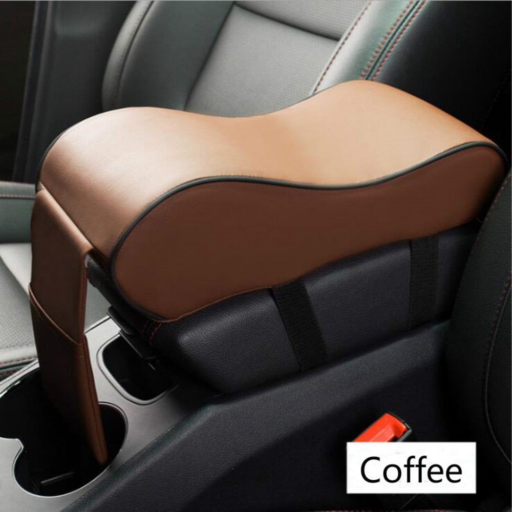 Leather Car Armrest Pad Auto Central Console Seat Box Mat Cushion Pillow Cover