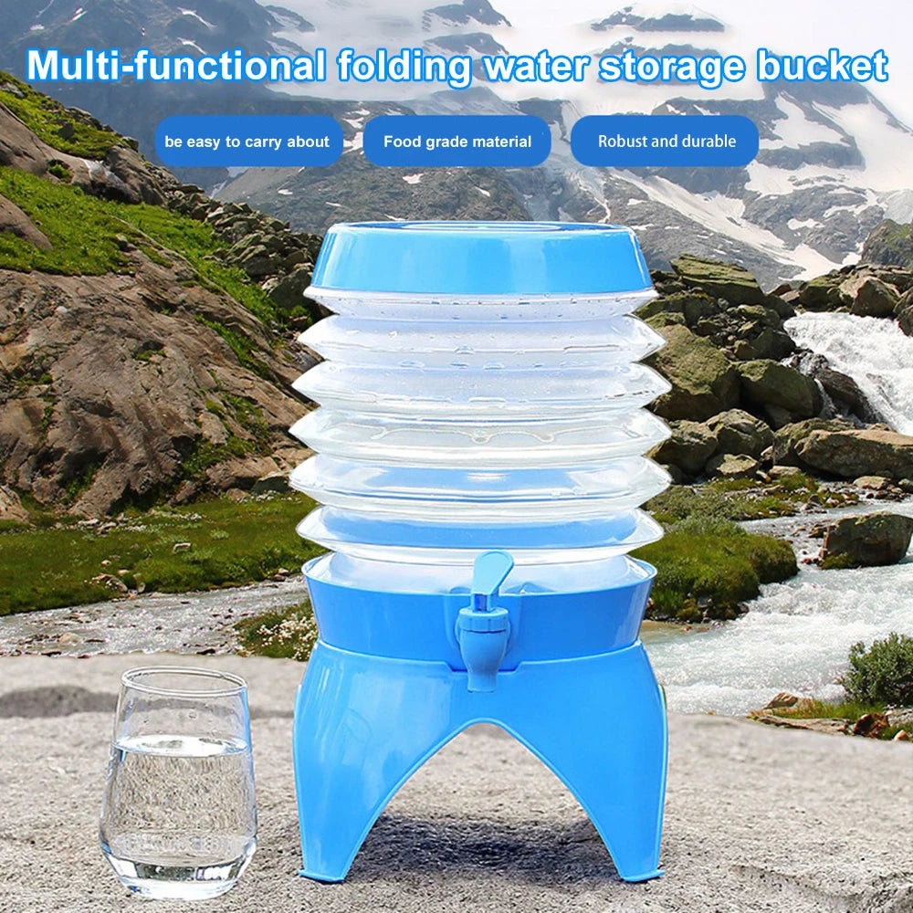 Outdoor Folding Water Bucket 3.5/5.5/7.5L/9.5L Water Container For Camping Travel Storage