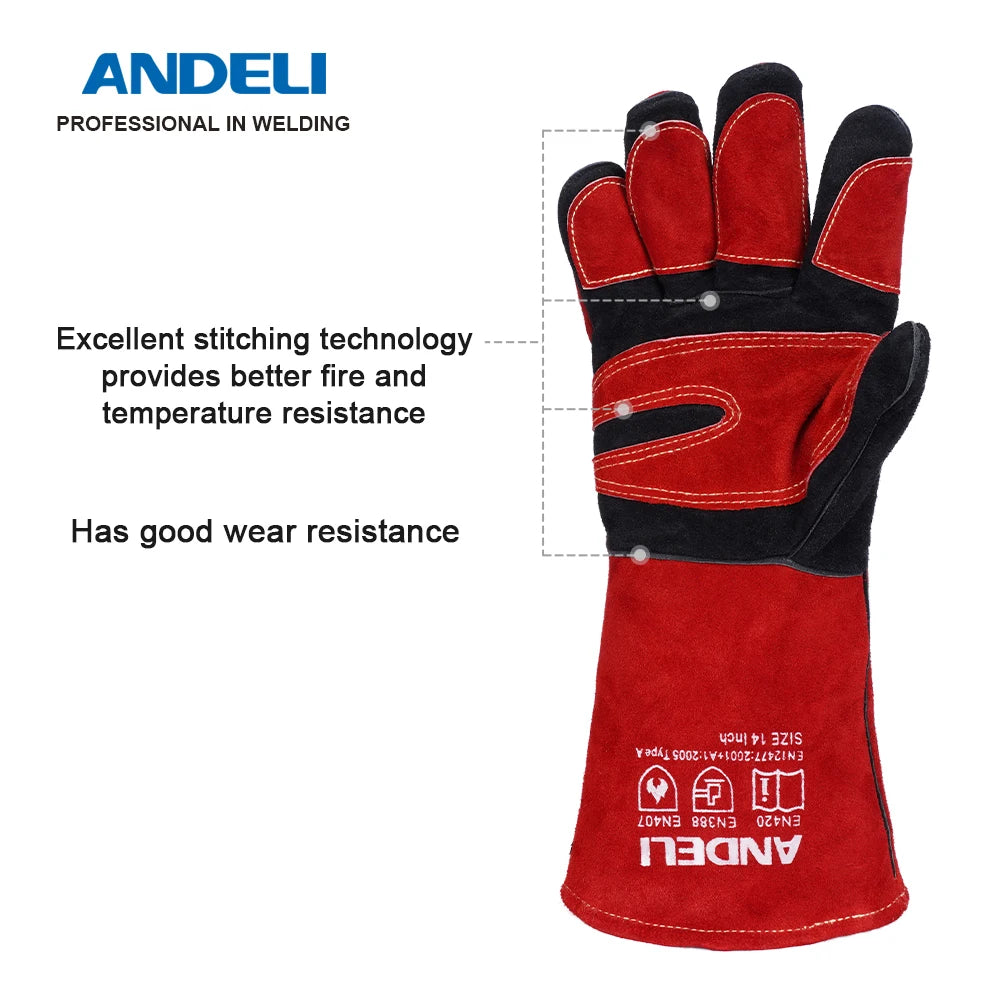 Welding Glove Multifunctional Works Gloves Heat Resistant   Gloves