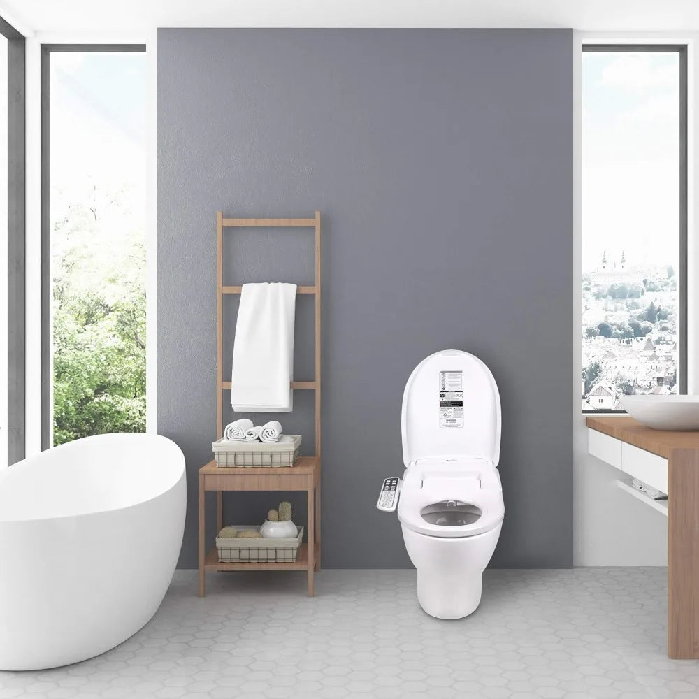 Lotus Smart Bidet ATS-500 Electronic Heated Toilet Seat, Temperature Controlled Wash, Warm Air Dryer, Easy DIY Installation