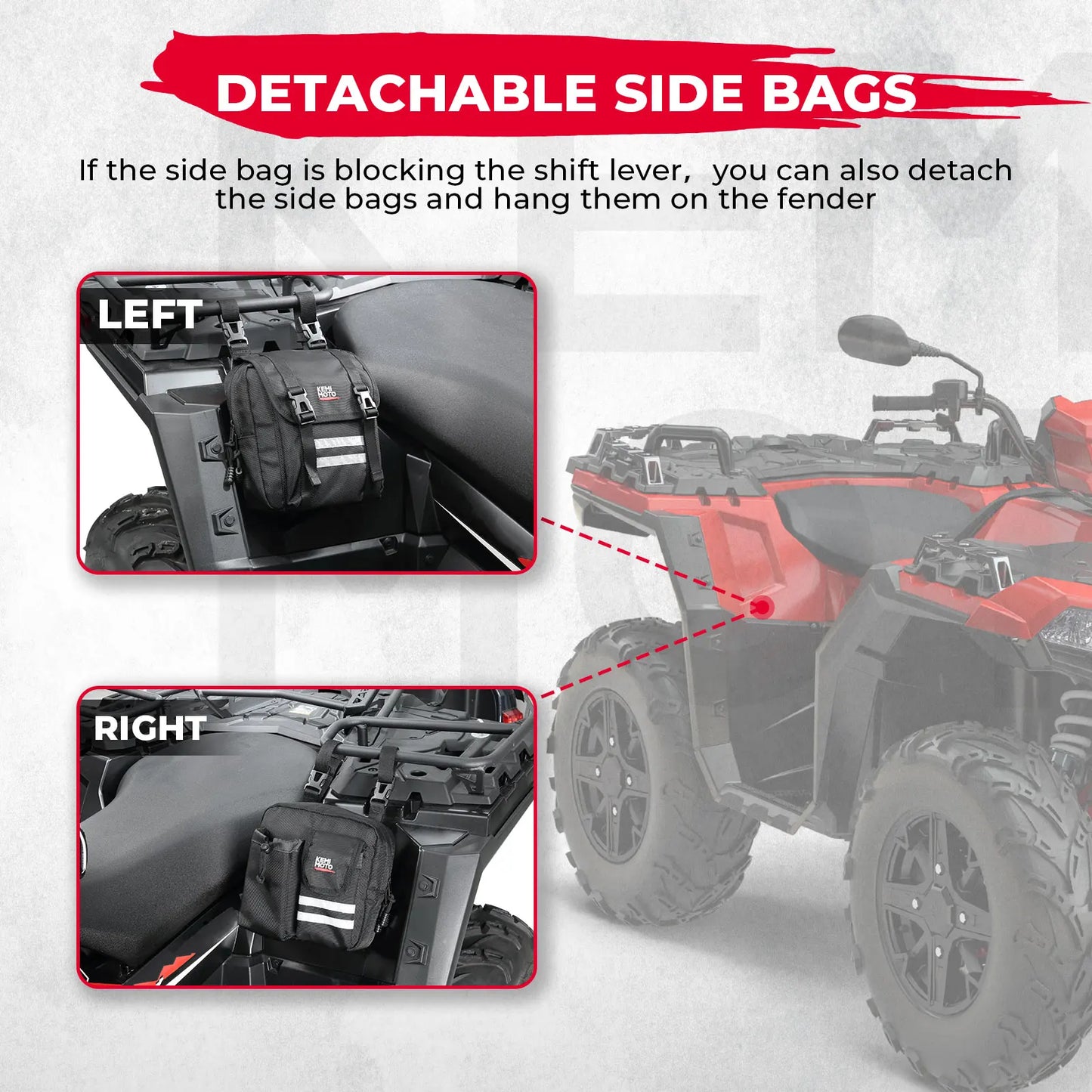 ATV Motorcycle Upgrade Keep Warm Cool Fuel Tank Bag Compatible with Polaris Sportsman 500 570 800 for Yamaha Raptor Banshee