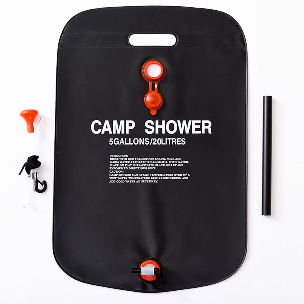 20L Water Bags Outdoor Camping Shower Bag Solar Heated Portable Travel Hiking Climbing Shower Bath