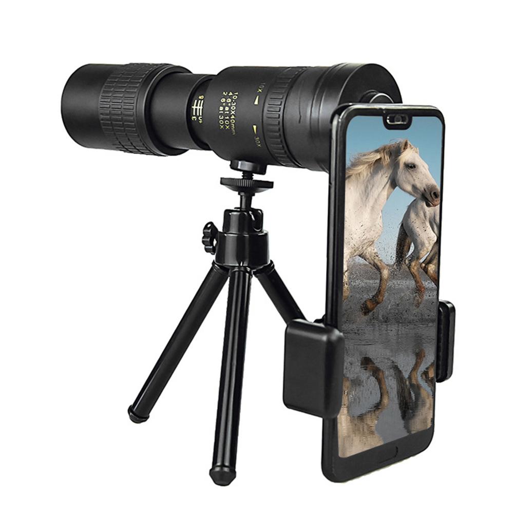 4K 10-300X40MM Super Telephoto Monocular Telescope  Zoom Monocular Binoculars Pocket Telescope for Smartphone Take Picture - outpostpocket