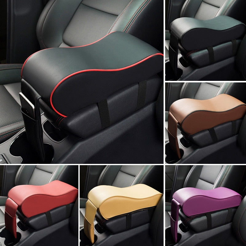 Leather Car Armrest Pad Auto Central Console Seat Box Mat Cushion Pillow Cover