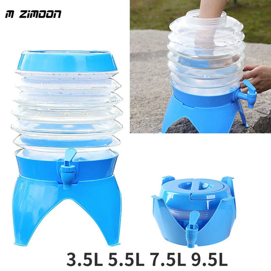 Outdoor Folding Water Bucket 3.5/5.5/7.5L/9.5L Water Container For Camping Travel Storage