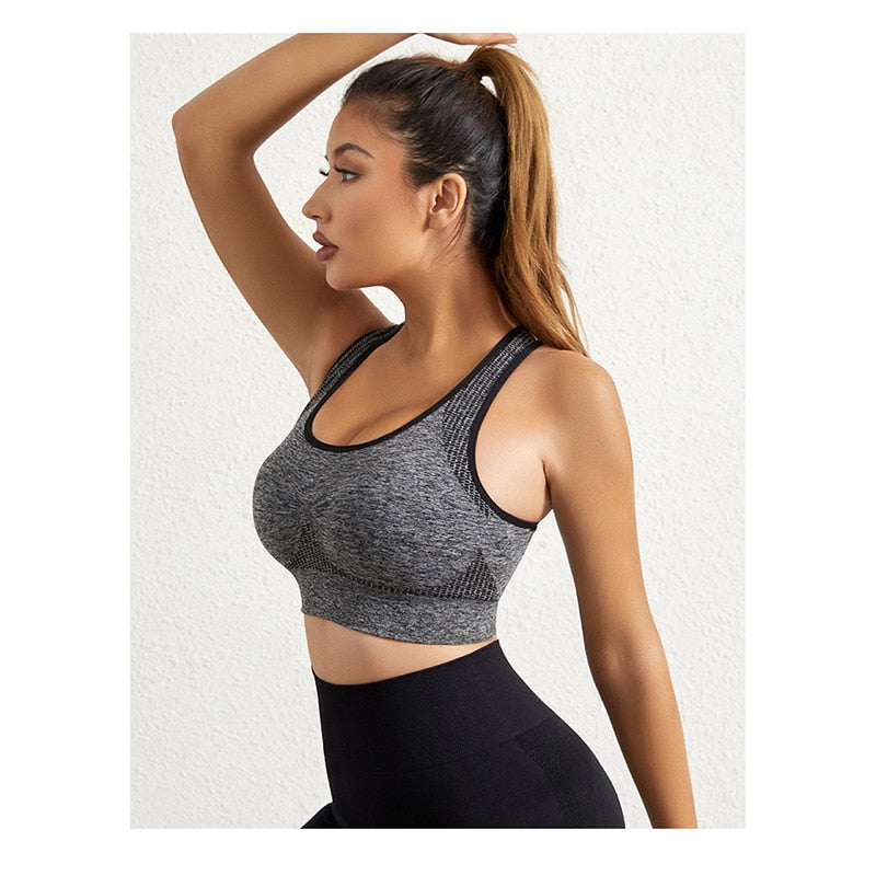 Women Sports Bras Tights Crop Top Yoga Vest Shockproof Bras For Women 2022 Breathable - outpostpocket