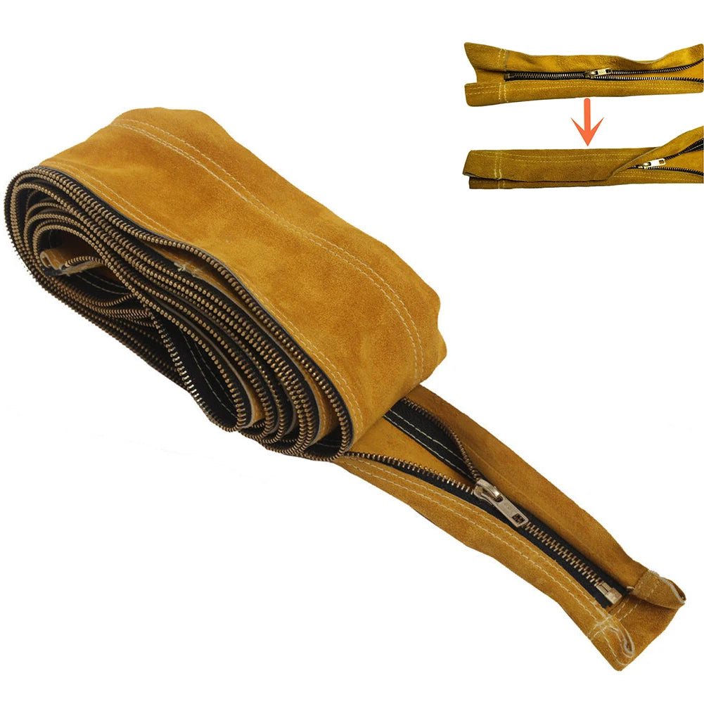 3.5 Meters TIG Mig Cowhide Leather Welding Torch Cable Hose Cover 12ft L