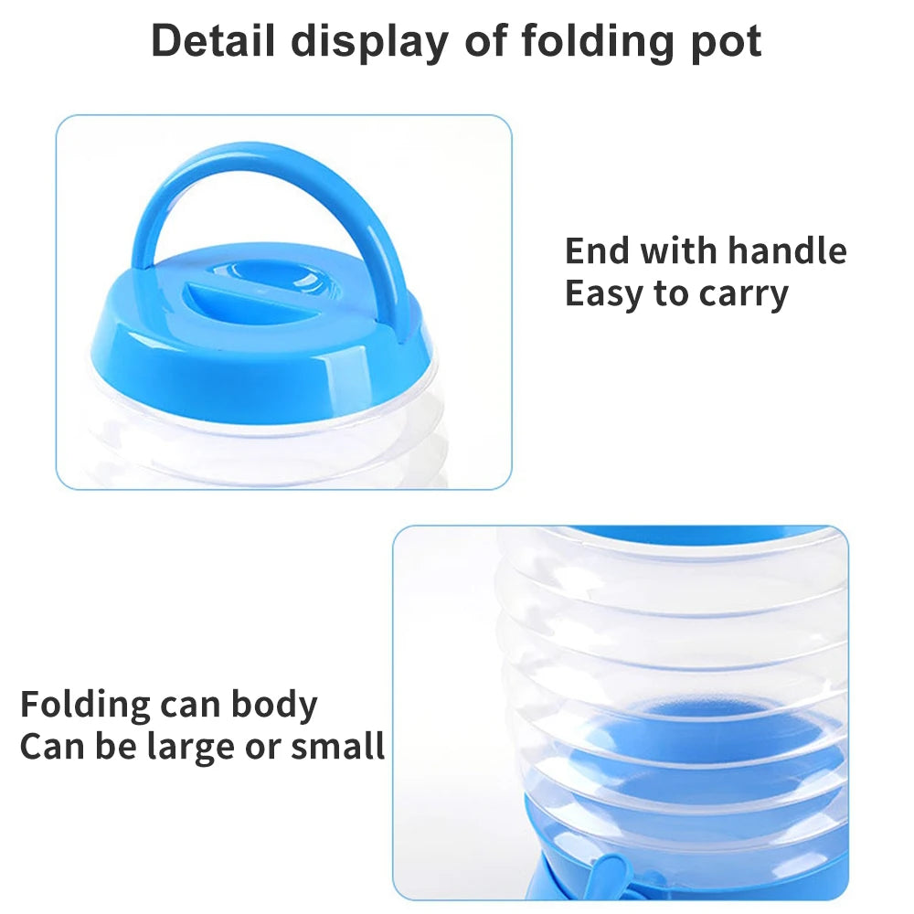 Outdoor Folding Water Bucket 3.5/5.5/7.5L/9.5L Water Container For Camping Travel Storage