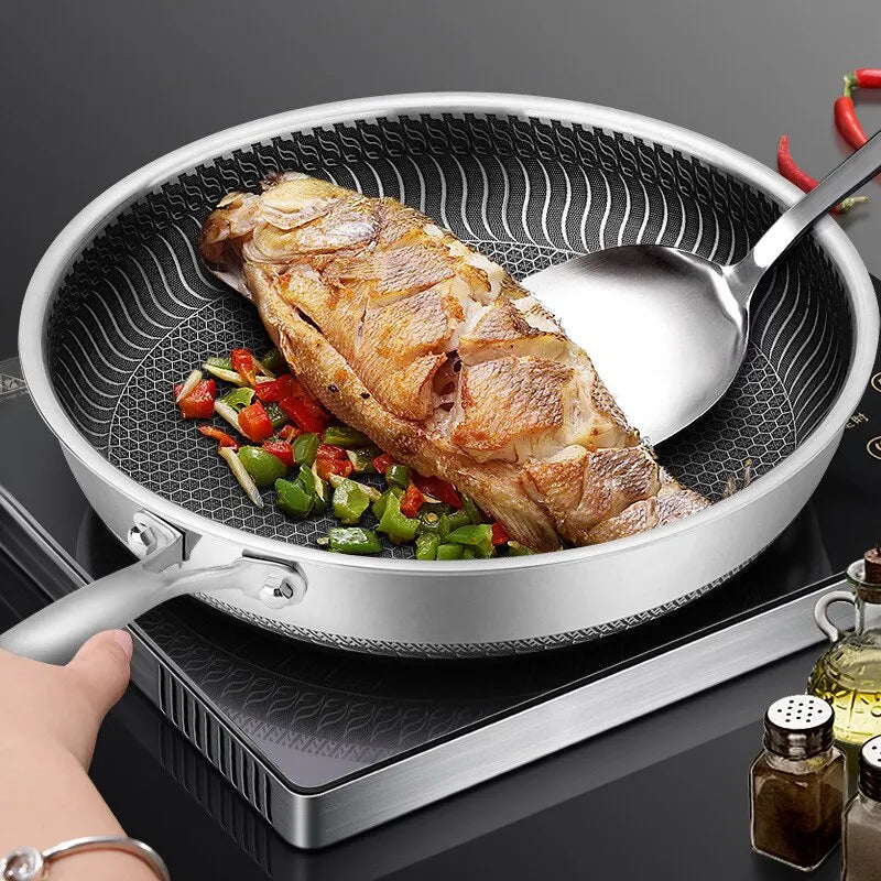 Whole Body Tri-Ply Stainless Steel Frying Pan suitable for all stoves