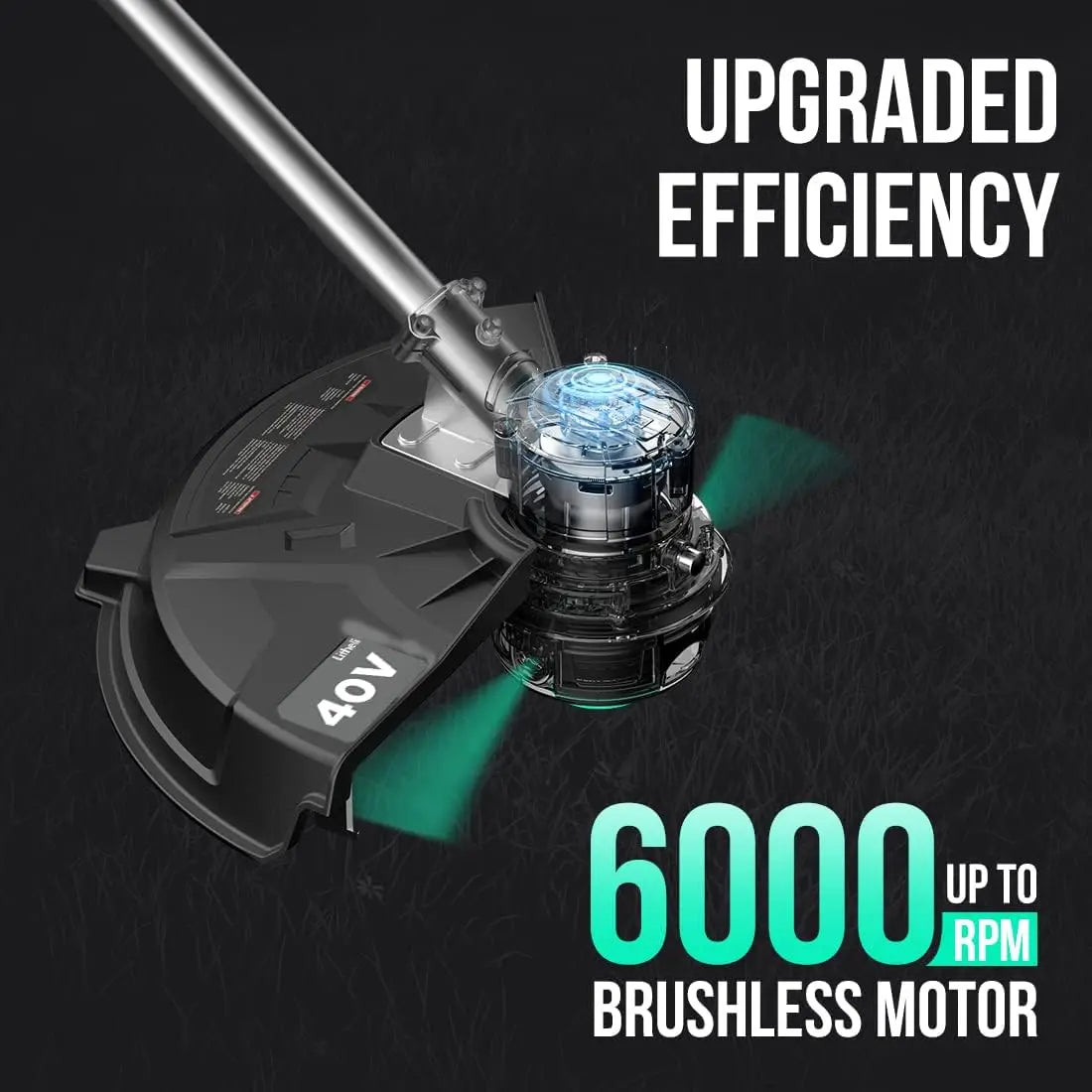 40V Cordless String Trimmer Brushless Motor 14", Battery Powered 2 IN 1 Grass Trimmer and Brush Cutter, 2.0Ah Battery