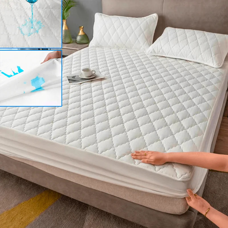 Waterproof Throw Mattress Cover Bed Fitted Sheet Mattress Protector