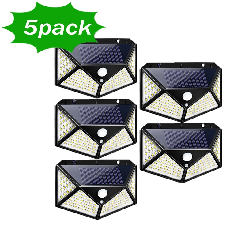 1/2/4/8/10PCS 100 LED Solar Power Wall Light Motion Sensor Waterproof Outdoor Garden Lamp - outpostpocket