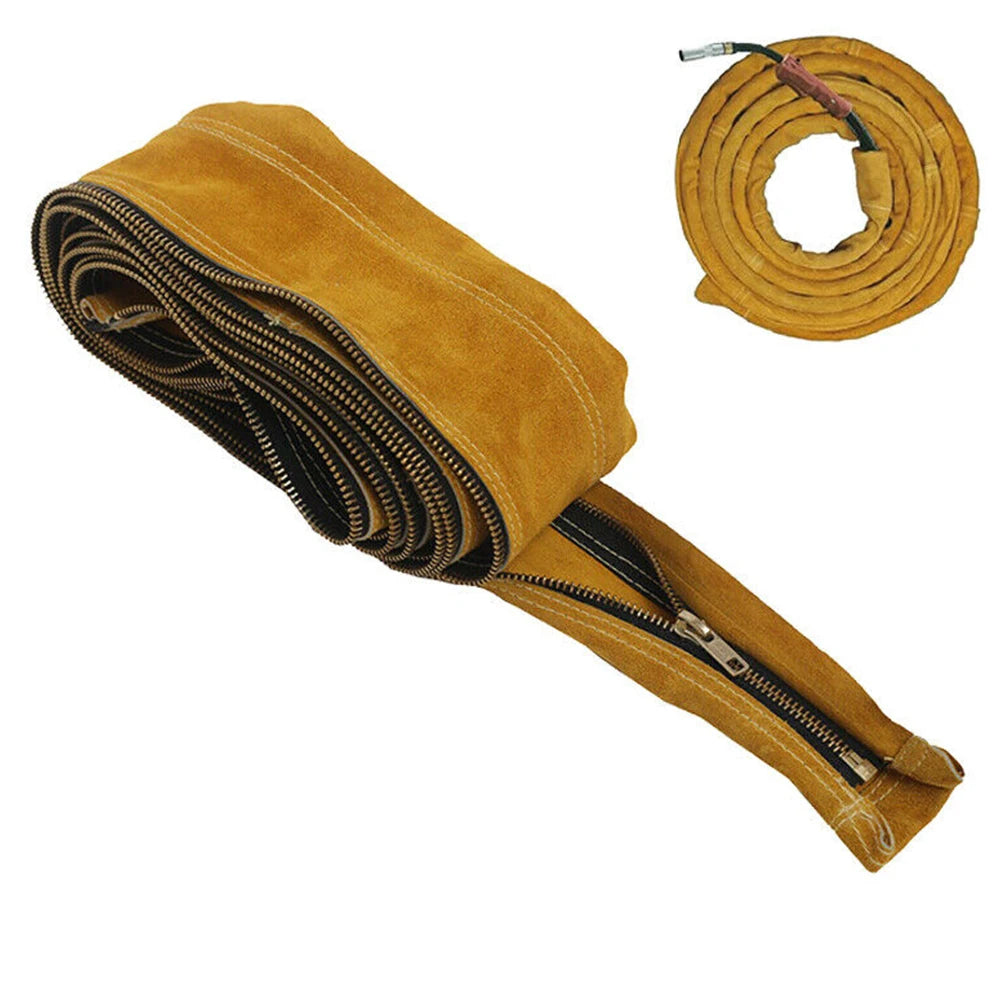 3.5 Meters TIG Mig Cowhide Leather Welding Torch Cable Hose Cover 12ft L