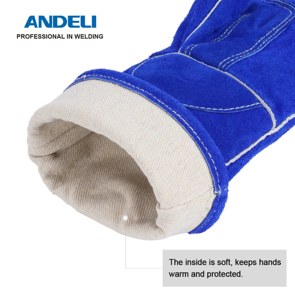 ANDELI Welding Gloves Grinding Welding Working Safety Protection Glove