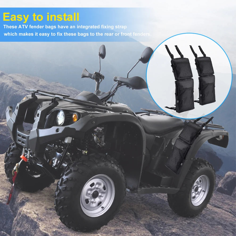 2PCS ATV Fender Bags Tank Saddlebags 이미지 첨부 Rear Luggage Cargo Storage Bag 600D Oxford кофры для мотоцикла Dropshipping