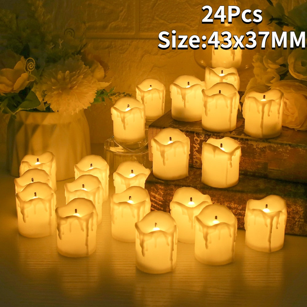 Flickering  Flameless Candles With or Without Remote