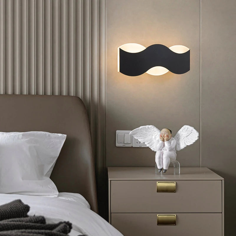 LED Wall  Wave Shaped Long Line Wall Light