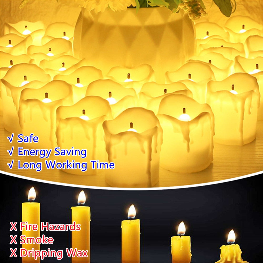 Flickering  Flameless Candles With or Without Remote