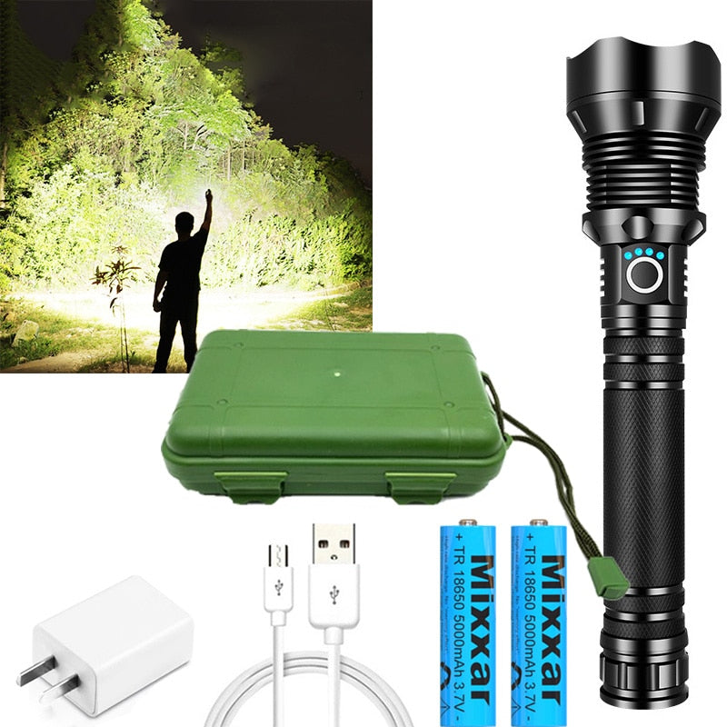 350000cd XPH90 70 50 LED/Powerful/Rechargeable/Tactical/Handled/EDC Flashlight cob