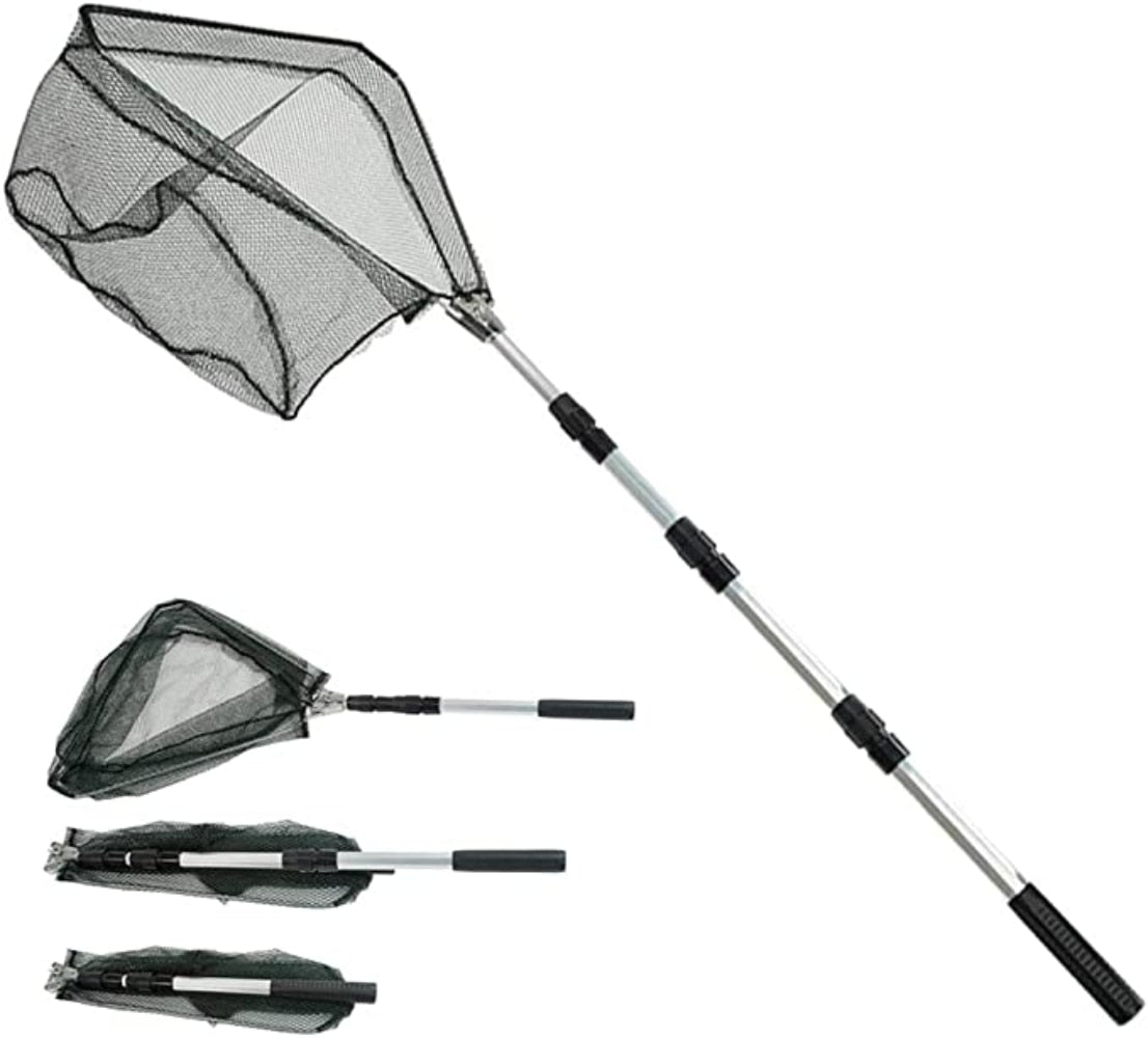 Telescopic Folding Fishing Landing Net 190CM Pole Collapsible Extensible Aluminum long Handle - outpostpocket