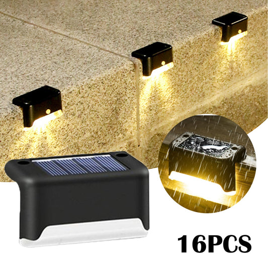 Warm White LED Solar Step Lamp Patio Stair Light Waterproof Garden decoration outdoor Balcony Lights Pathway light for fence - outpostpocket